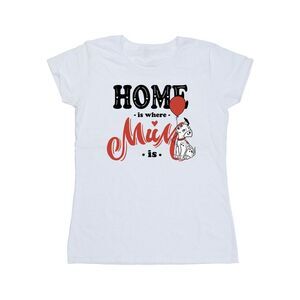 101 Dalmatians Womens/Ladies Home Is Where Mum Is Cotton T-Shirt / White